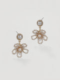 Romantic Pearl & Beaded Floral Drop Earrings