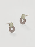 Modern Minimalist Cream & Taupe Resin Drop Earrings