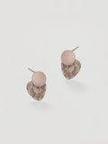 Sweetheart Blush & Marbled Resin Drop Earrings