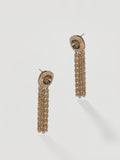 Glamorous Vintage Gold & Crystal Chain Tassel Earrings