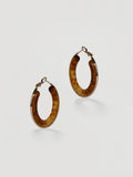 Classic Tortoiseshell Resin Hoop Earrings