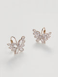 Ethereal Butterfly Crystal Drop Earrings
