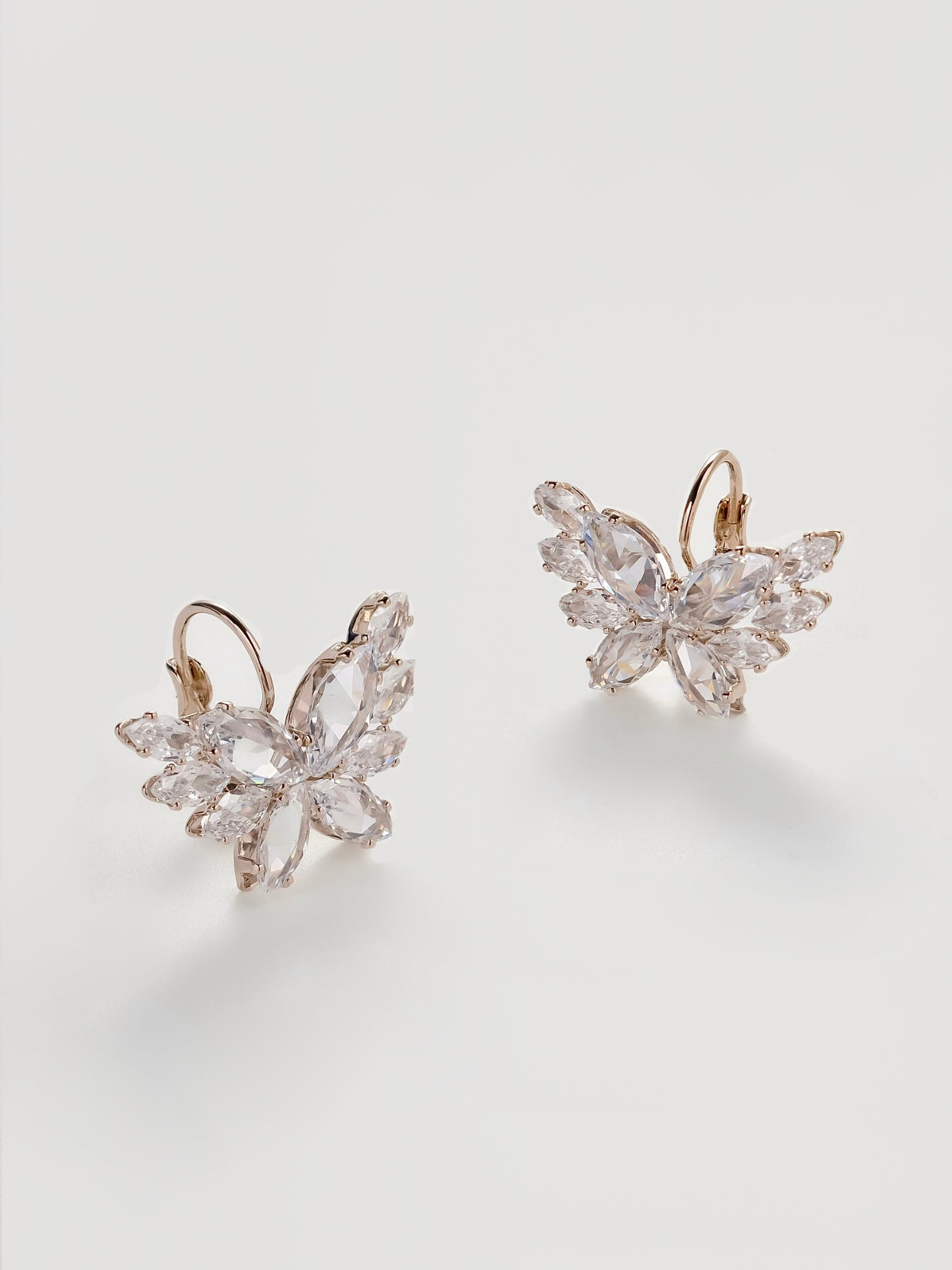 Ethereal Butterfly Crystal Drop Earrings