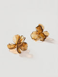 Boho Tortoiseshell Resin 3D Floral Hoops