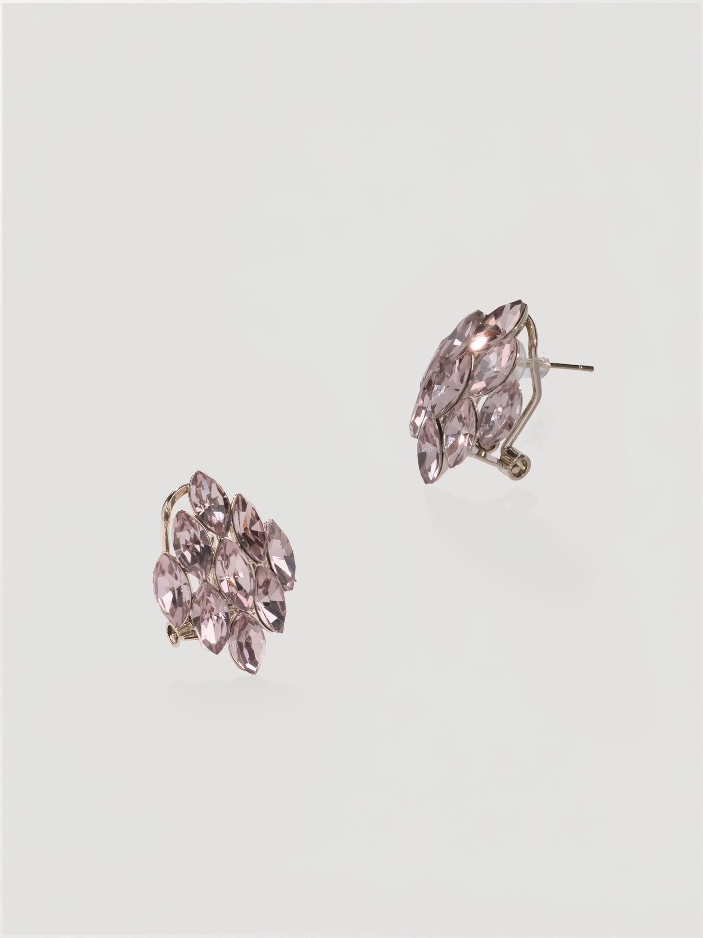 Fairy looking light purple Marquise Crystal Cluster Earrings