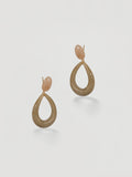 Modern Two-Tone Resin Teardrop Hoop Earrings