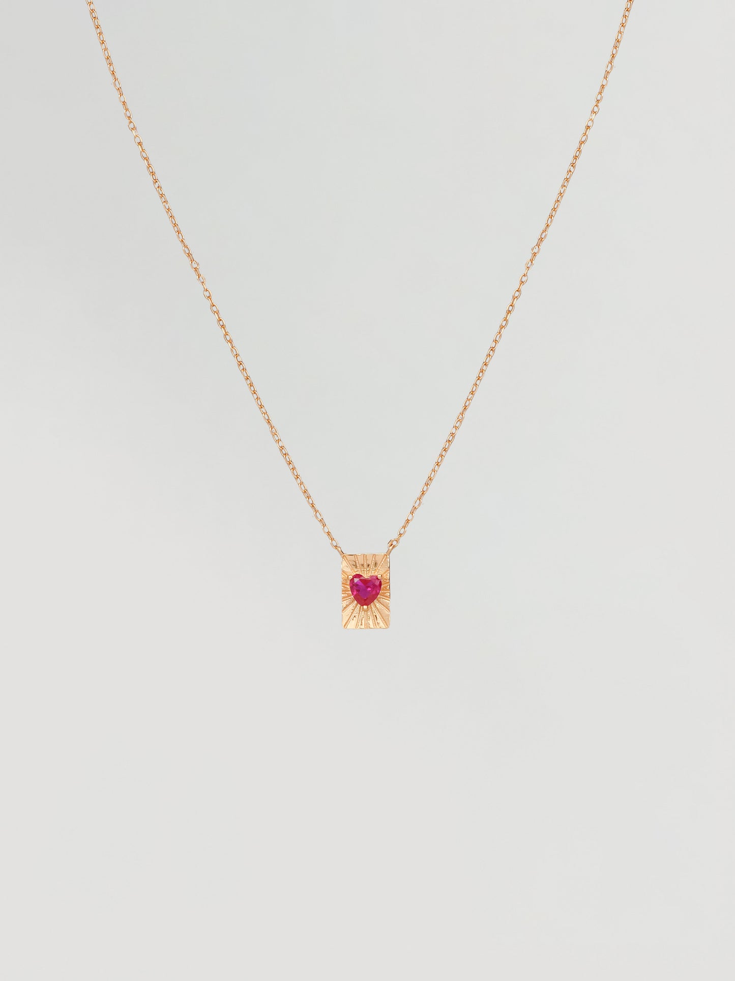 Romantic Gold Heart Tag Pendant Necklace