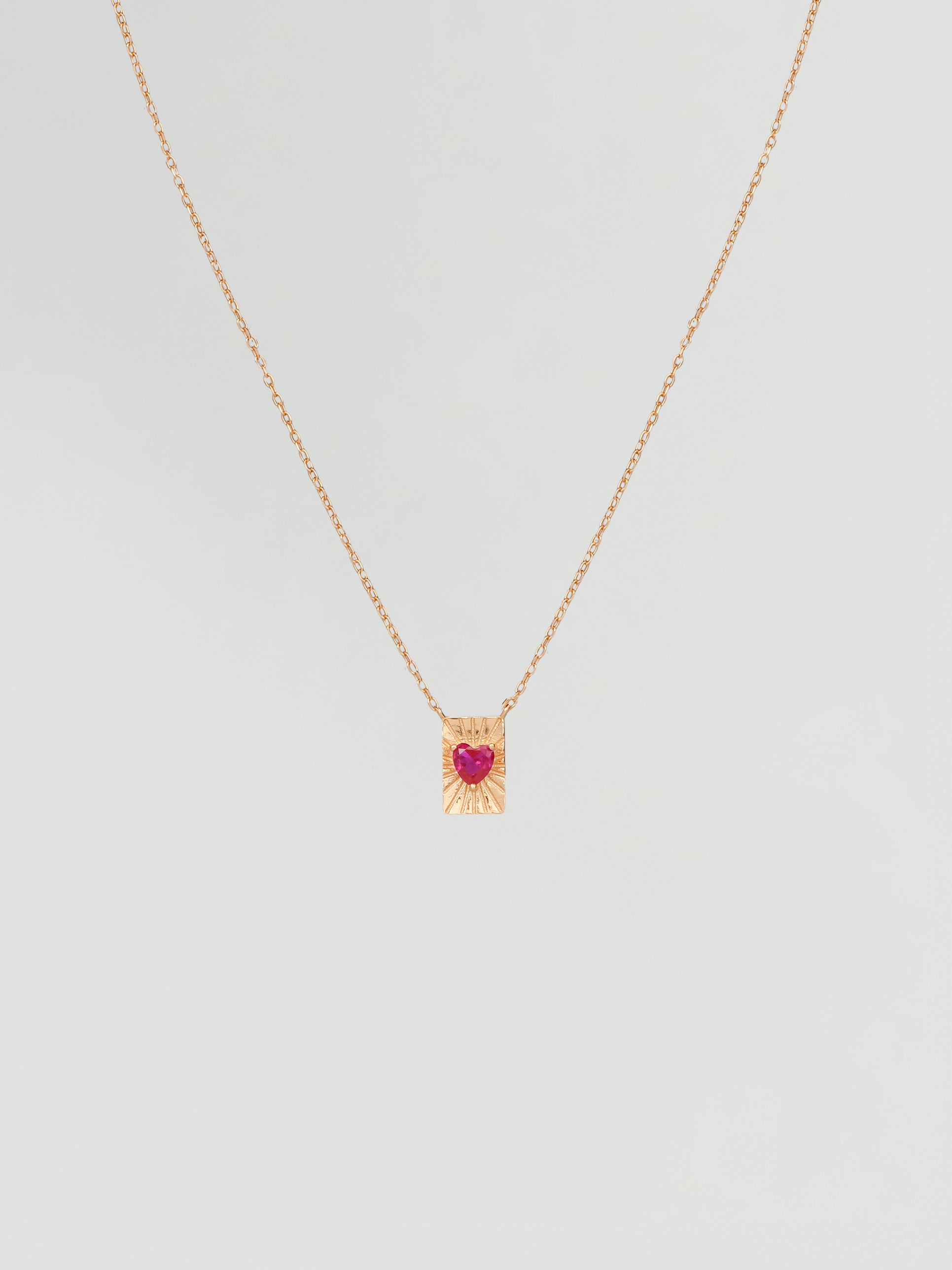 Romantic Gold Heart Tag Pendant Necklace