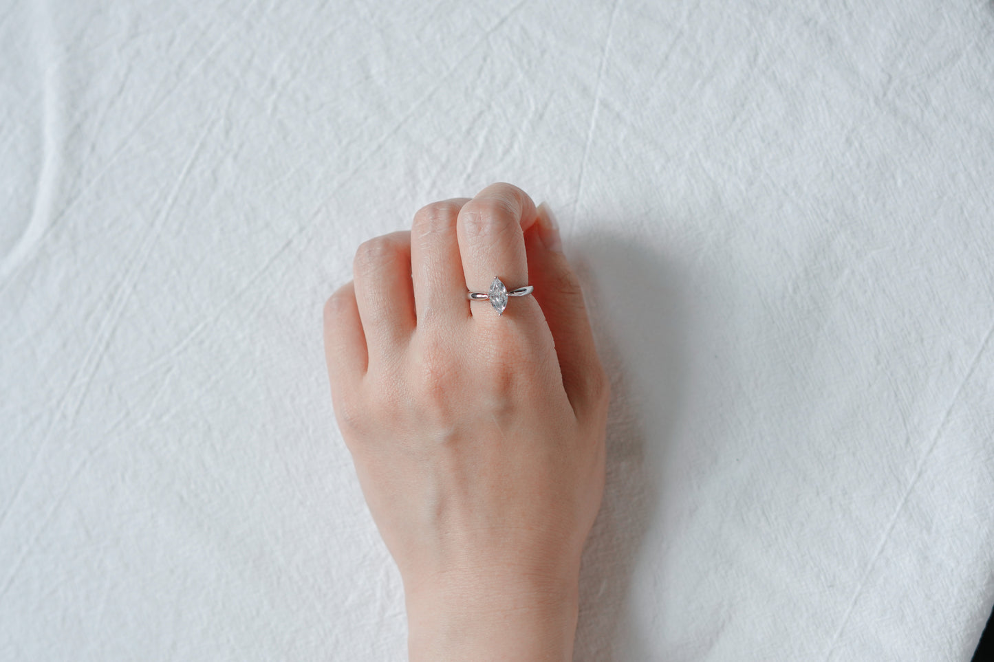 Sunlit Yellow Oval Crystal Solitaire Ring